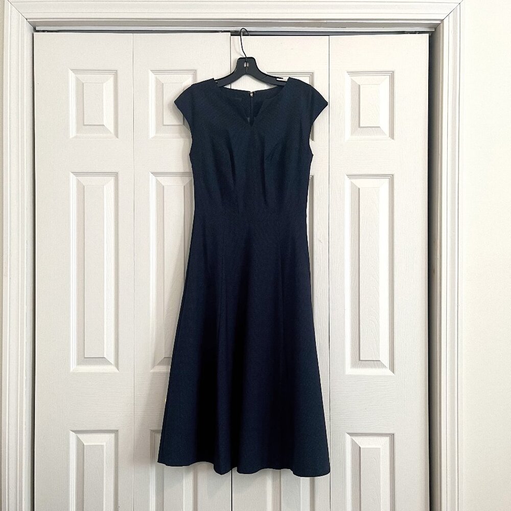 Long Tall Sally Navy Pin Dot Suit Dress NWT